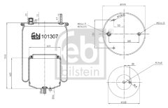 FEBI BILSTEIN 101307 — Защитный кожух пневмобаллона