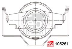 FEBI BILSTEIN 105261 — Rulment de presiune ambreiaj