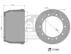 FEBI BILSTEIN 171665 — Тормозной барабан