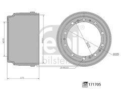 FEBI BILSTEIN 171705 — Тормозной барабан