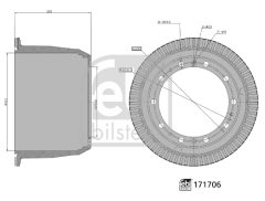 FEBI BILSTEIN 171706 — Тормозной барабан