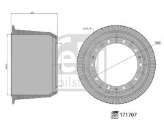 FEBI BILSTEIN 171707 — Тормозной барабан
