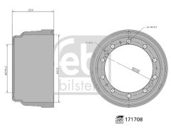 FEBI BILSTEIN 171708 — Тормозной барабан
