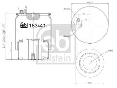 FEBI BILSTEIN 183441 — Carcasă burduf suspensie pneumatică