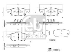 FEBI BILSTEIN 183656 — Plăcuțe de frână disc