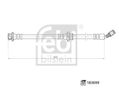 FEBI BILSTEIN 183699 — Furtun de frână