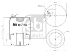 FEBI BILSTEIN 184254 — Carcasă burduf suspensie pneumatică