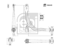 FEBI BILSTEIN 186640 — Braț suspensie