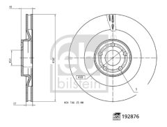 FEBI BILSTEIN 192876 — Disc de frână