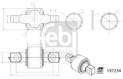 FEBI BILSTEIN 197234 — Set reparație montant de ghidare