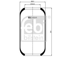 FEBI BILSTEIN 20644 — Carcasă burduf suspensie pneumatică