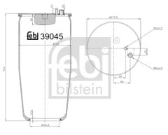 FEBI BILSTEIN 39045 — Carcasă burduf suspensie pneumatică