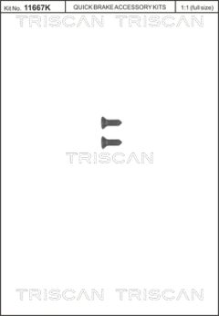 TRISCAN 8105116008 — Set șuruburi disc de frână