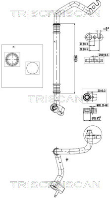 TRISCAN 901016003 — Conductă dublă aer condiționat