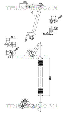 TRISCAN 901023007 — Conductă dublă aer condiționat