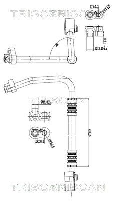 TRISCAN 9010 23010 — Conductă dublă aer condiționat