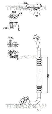 TRISCAN 9010 23011 — Conductă dublă aer condiționat