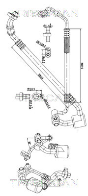 TRISCAN 901024024 — Conductă dublă aer condiționat