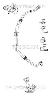 TRISCAN 9010 25017 — Conductă dublă aer condiționat