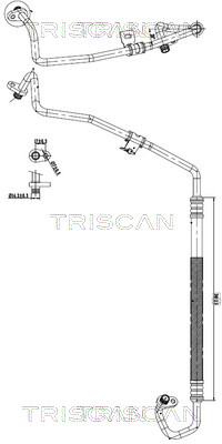 TRISCAN 901028001 — Conductă dublă aer condiționat
