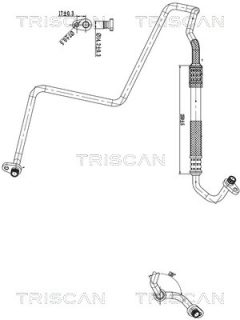 TRISCAN 901028012 — Conductă dublă aer condiționat