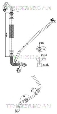 TRISCAN 901028029 — Conductă dublă aer condiționat