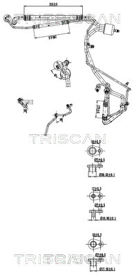 TRISCAN 901028049 — Conductă dublă aer condiționat