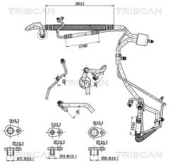 TRISCAN 901028050 — Conductă dublă aer condiționat