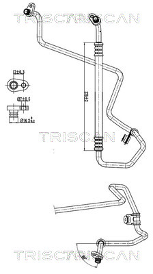 TRISCAN 901028072 — Conductă dublă aer condiționat
