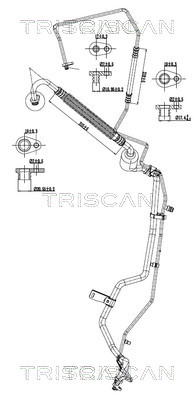 TRISCAN 901028090 — Conductă dublă aer condiționat