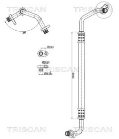TRISCAN 901028104 — Conductă dublă aer condiționat