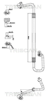 TRISCAN 901029025 — Conductă dublă aer condiționat