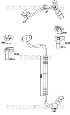 TRISCAN 901029100 — Conductă dublă aer condiționat