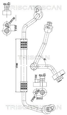 TRISCAN 9010 29159 — Conductă dublă aer condiționat