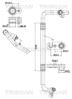 TRISCAN 901081002 — Conductă dublă aer condiționat