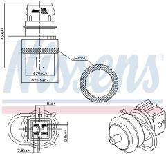 NISSENS 207000 — Senzor temperatură lichid de răcire