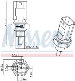 NISSENS 207001 — Senzor temperatură lichid de răcire