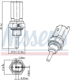 NISSENS 207004 — Senzor temperatură lichid de răcire