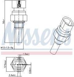 NISSENS 207005 — Датчик температуры антифриза