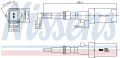 NISSENS 207016 — Senzor temperatură lichid de răcire