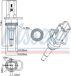 NISSENS 207018 — Senzor temperatură lichid de răcire