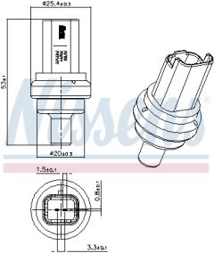 NISSENS 207021 — Senzor temperatură lichid de răcire