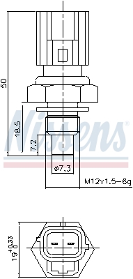 NISSENS 207043 — Датчик температуры антифриза