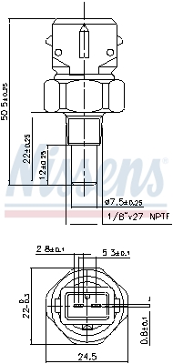 NISSENS 207060 — Senzor temperatură lichid de răcire