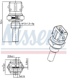 NISSENS 207076 — Датчик температуры антифриза