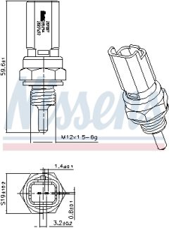 NISSENS 207087 — Датчик температуры антифриза