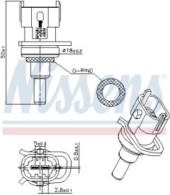 NISSENS 207097 — Датчик температуры антифриза