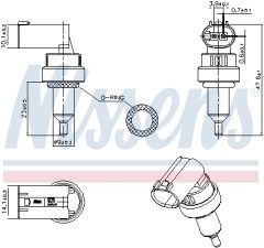 NISSENS 207100 — Senzor temperatură lichid de răcire