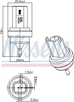 NISSENS 207101 — Senzor temperatură lichid de răcire