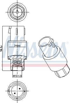 NISSENS 301001 — Întrerupător pneumatic aer condiționat